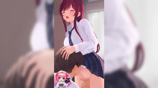 Redheaded College Anime Babe Fingers Then Gets X-Ray Cumed Inside Standing Up