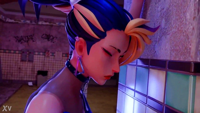 Hot Anime Girls GWEN & JINX from League of Legends Get Wild in HMV PMV Action