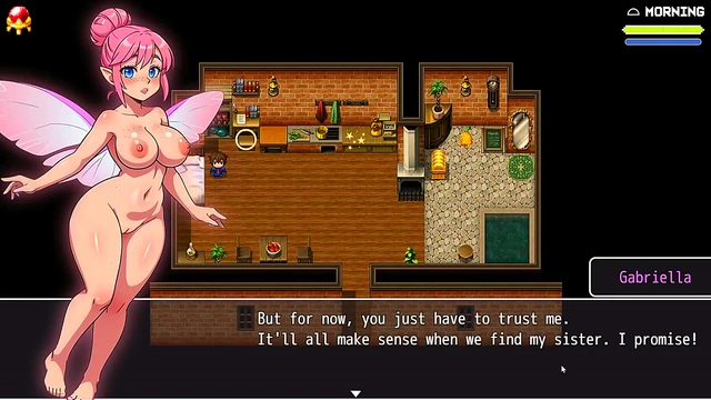 Cute Busty Anime Girl Exposes Wet Pussy After Falling in Bathtub