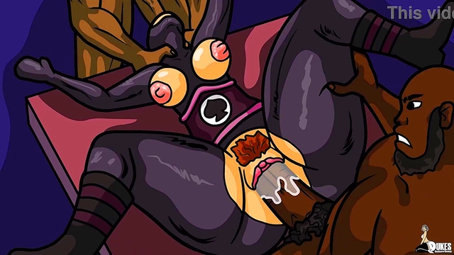 Busty Mom in Disguise Smashed Hard by Black Cocks in Anime GangBang