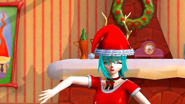 Cute Miku Gives Hot Christmas Blowjob & Toy Play In R18 Hentai Fun