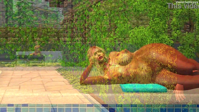 Hot Blonde StepMom Seduces Neighbor By The Pool In 3D Hentai Fantasy Roleplay