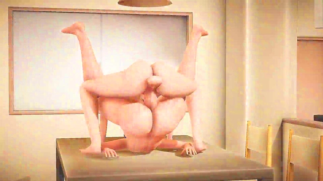 Hot Futanari Riding Big Dick For Handjob & Ahegao Creampie Orgasm