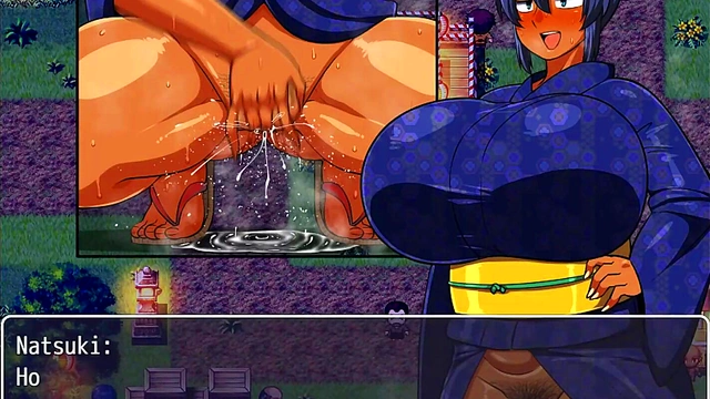 Tanned Busty Natsuki Pees Wet Her Pussy for Huge Creampie Orgasm