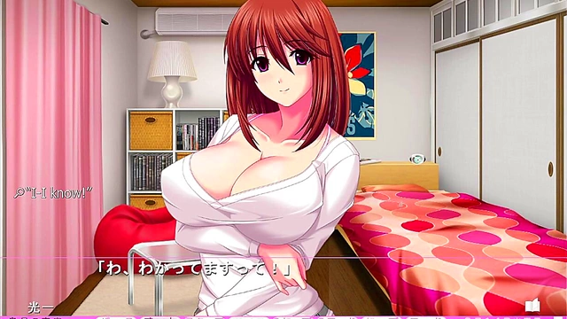 Older Sister's Friend Gives Intense Handjob To Big-Titted Eroge Heroine