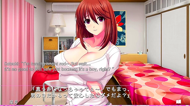 Older Sister's Friend Gives Intense Handjob To Big-Titted Eroge Heroine