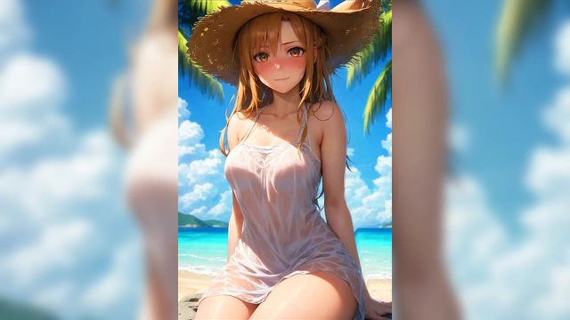 Busty 3D Anime Teen Masturbates While Being Watched for Juicy Creampie Finish