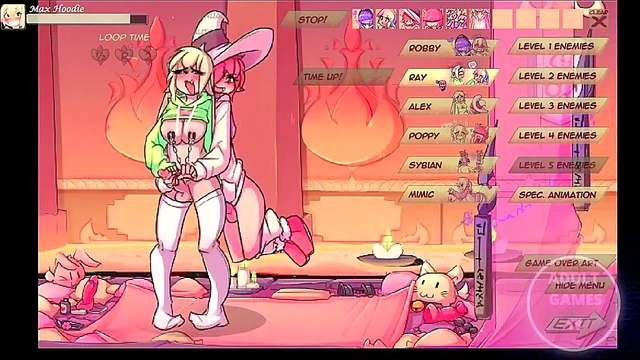 Busty Elf Max Takes On Busty Anime Action In EroGame Adventure