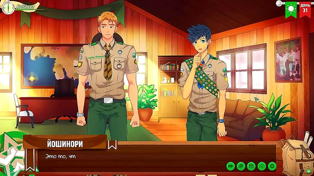 Russian VoiceOVER – Scout’s Lesson Turns Steamy in Anime Game Friends Camp Episode 55