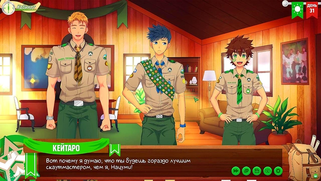Russian VoiceOVER – Scout’s Lesson Turns Steamy in Anime Game Friends Camp Episode 55