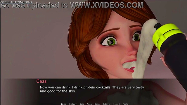 Sensual Mature Milf Teaches Naked Yoga & Gets Cum Covered in 3D Hentai Game