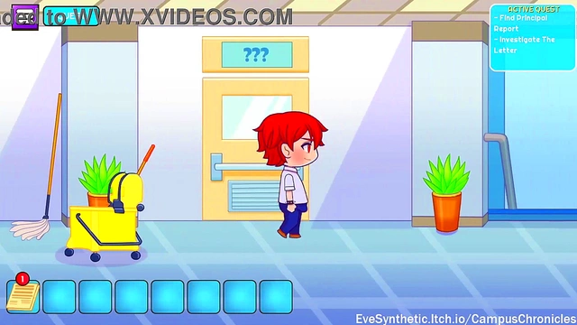 Cute Anime Chick Gets naughty in Campus Restroom Scene