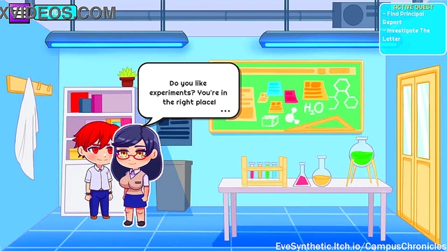 Cute Anime Chick Gets naughty in Campus Restroom Scene