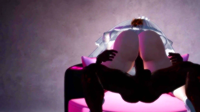 Hot Interracial Anime Bride Enjoys Big Black Dick Hard-Core Action