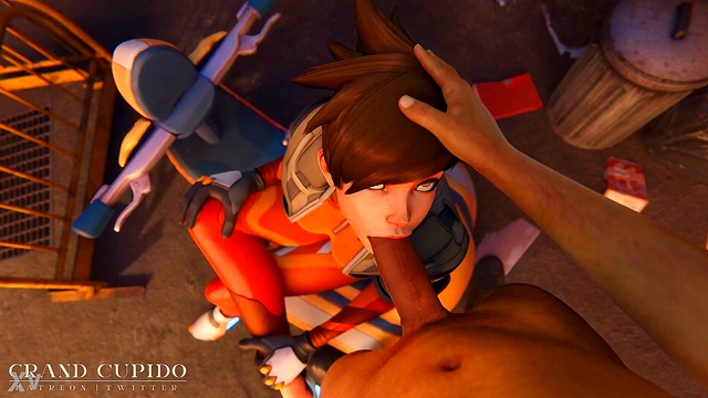 Tracer Gives Intense Overwatch Anime Blowjob With Big Tits & Deep Throat