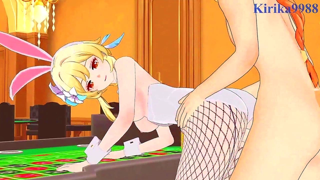Intense 3D Hentai Sex With Paimon and Lumine from Genshin Impact