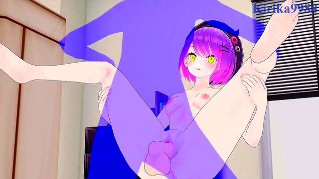 Hololive VTubers Yuzuki Choco & Tokoyami Towa Intense Big Boobed 3D Hentai Sex Session