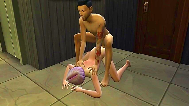 Miko Ojo and Akira Kibo Enjoy Intimate Moments Alone in Hotel Corridor