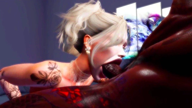 Bimbo Queen Dances for BBC Hard-Core Anime Action With Big Dick Feast