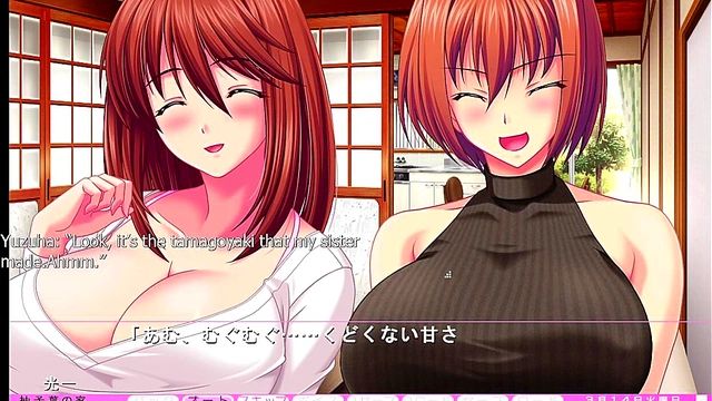 Big-Titted Eroge Heroine Gives Sensual Footjob in Bathroom Scene