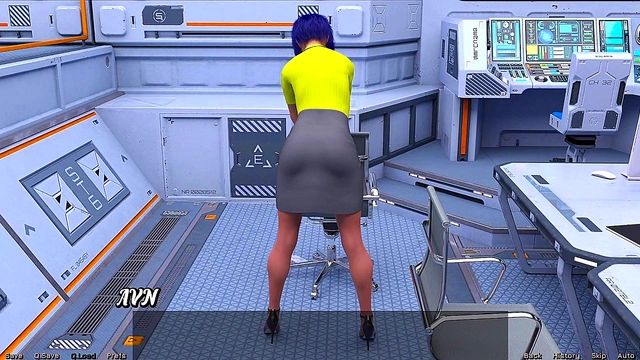 Blue-Haired Busty MILF Craves Attention In Spacy Hentai Adventure