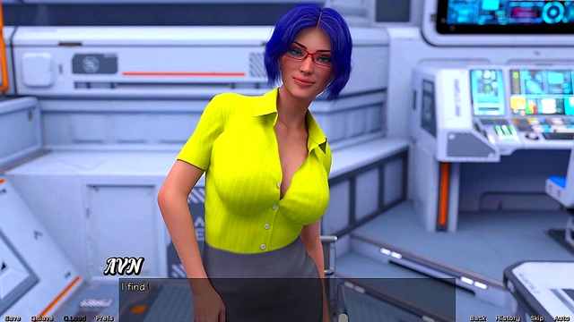 Blue-Haired Busty MILF Craves Attention In Spacy Hentai Adventure