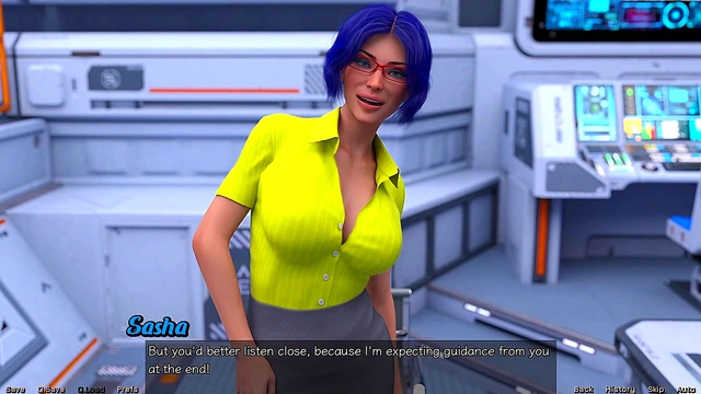 Blue-Haired Busty MILF Craves Attention In Spacy Hentai Adventure