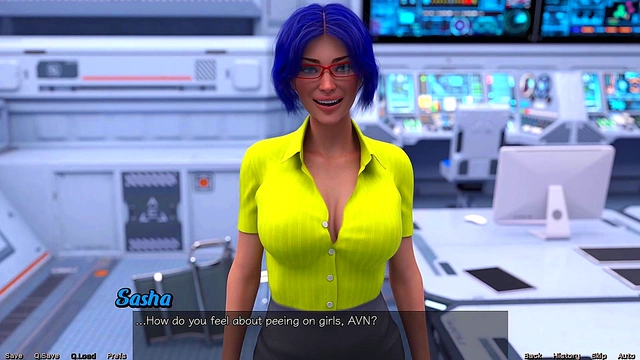 Blue-Haired Busty MILF Craves Attention In Spacy Hentai Adventure