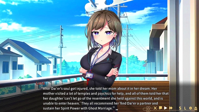 Busty Luna Gives Wet Blowjob With Squirt orgasms in Ghost Marriage Matchmaking Hentai Game