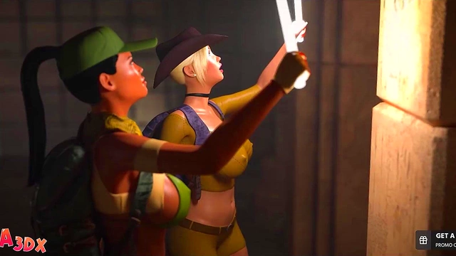 Horny Futanari Archaeologists Enjoy A Wild Fuck Train Adventure