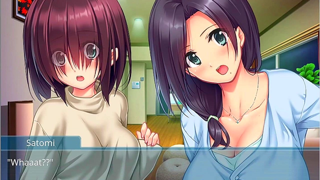 Step Mom and Sister’s Busty Wet T-Shirt Temptation in Anime Paradise