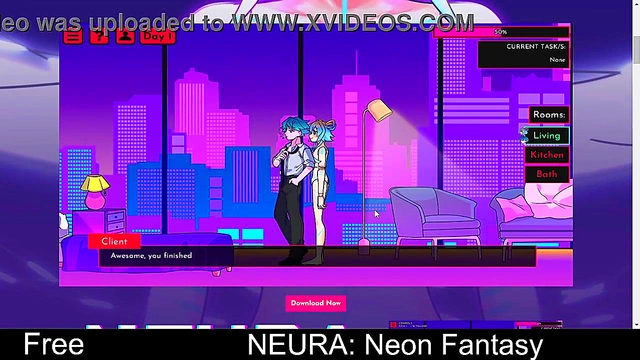 Cute Anime Protagonist Enjoys Erotic Role-Playing Adventure In NEURA Neon Fantasy