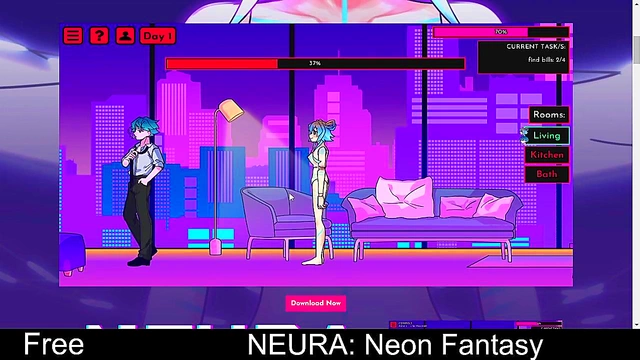 Cute Anime Protagonist Enjoys Erotic Role-Playing Adventure In NEURA Neon Fantasy