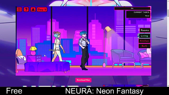 Cute Anime Protagonist Enjoys Erotic Role-Playing Adventure In NEURA Neon Fantasy