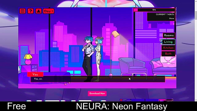 Cute Anime Protagonist Enjoys Erotic Role-Playing Adventure In NEURA Neon Fantasy