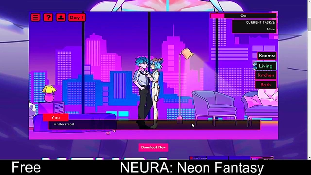 Cute Anime Protagonist Enjoys Erotic Role-Playing Adventure In NEURA Neon Fantasy