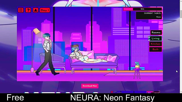 Cute Anime Protagonist Enjoys Erotic Role-Playing Adventure In NEURA Neon Fantasy