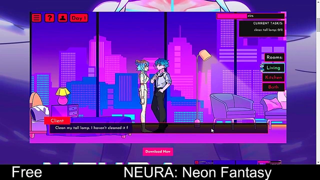 Cute Anime Protagonist Enjoys Erotic Role-Playing Adventure In NEURA Neon Fantasy