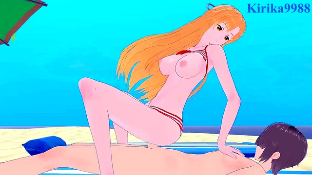 Asuna & Sinon Engage in Intense 3D Anime Sex with Big Boobs & Creampie Finish