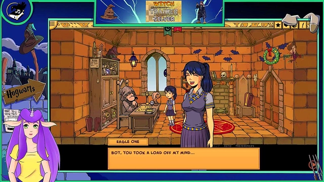 Hot Anime Witch Trains Her Horny Brunette Friend In Sexy Harry Potter Style