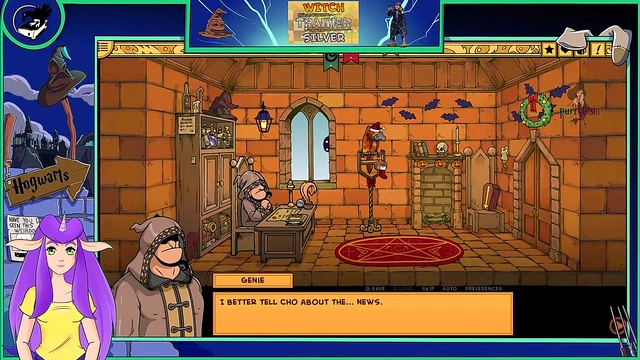 Hot Anime Witch Trains Her Horny Brunette Friend In Sexy Harry Potter Style