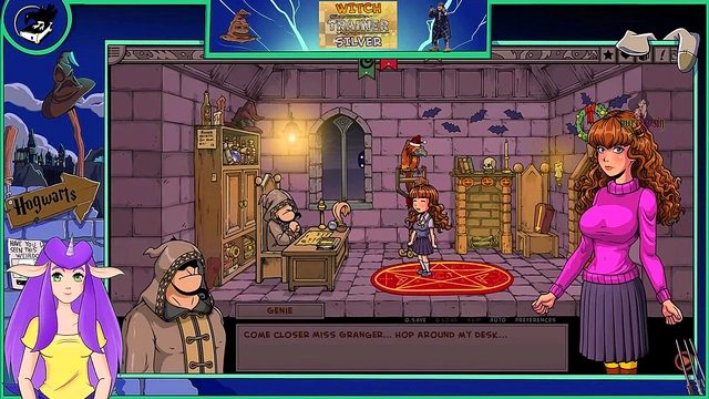 Hot Anime Witch Trains Her Horny Brunette Friend In Sexy Harry Potter Style