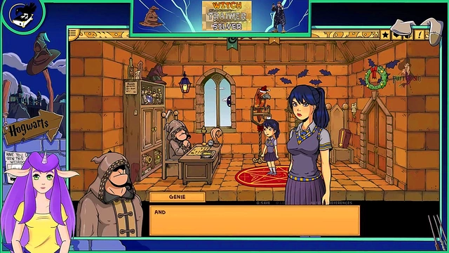 Hot Anime Witch Trains Her Horny Brunette Friend In Sexy Harry Potter Style