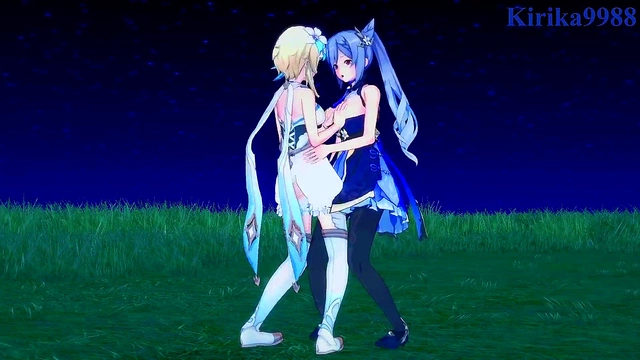 Intense Lesbian Play & Futanari Sex With Lumine, Keqing, and Mona - Genshin Impact Hentai