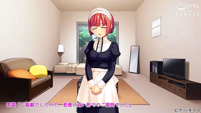 Masochistic Maid Learns Secret Skills In Hardcore Japanese Hentai Blowjob Session