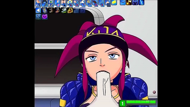 Busty Anime Chick Seduces Gamer for Erotic Fun in Commented LoL Gameplay