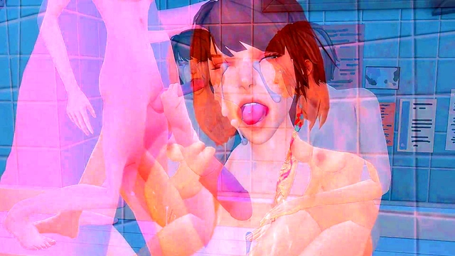 Futuristic Futa Kate fucks Two Hot Lesbians Max and Chloe Hard with Deep Throat & Bukkake Creampie