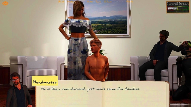 College Student Bound And Dominated By Headmaster And His Busty Wife In BDSM 3D Hentai Game