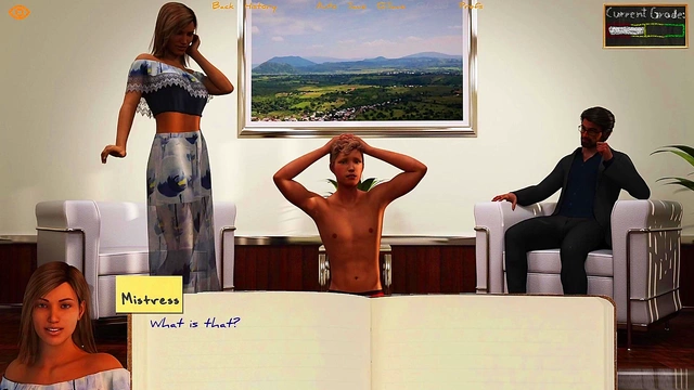 College Student Bound And Dominated By Headmaster And His Busty Wife In BDSM 3D Hentai Game