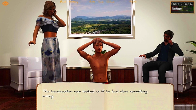 College Student Bound And Dominated By Headmaster And His Busty Wife In BDSM 3D Hentai Game